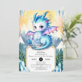 Magische Gelukkige Draak Verjaardag Kaart (Staand voorkant)