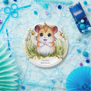 Magische Gelukkige Hamster Verjaardag Papieren Bordje