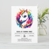 Magische gelukzaligheid eenhoorn verjaardag kaart (Staand voorkant)