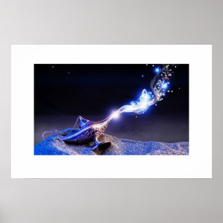 Magische Genielamp Betoverde Arabische Fantasie Ku Poster