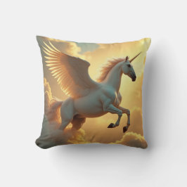 Magische gevleugelde Unicorn hemel Monogram Naam Kussen