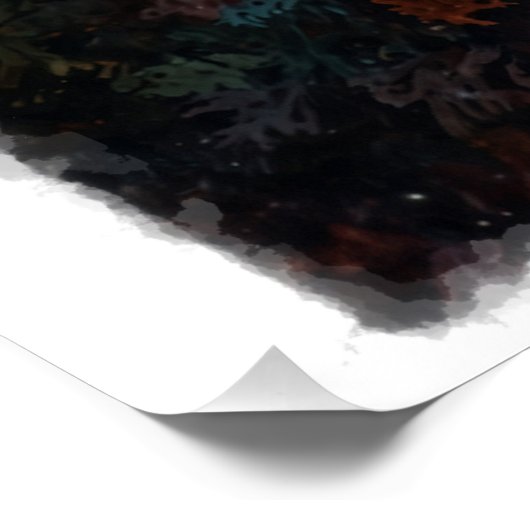 Magische Ginger Kitten Kerstkunst Perfect Poster (Hoek)