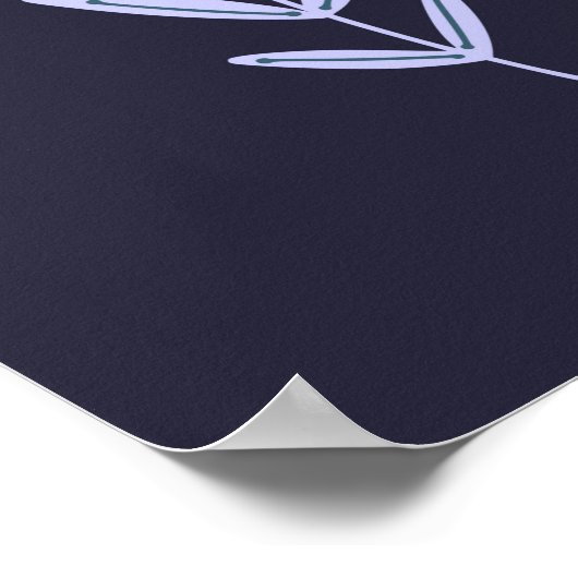 Magische Giraffe Folk Art Poster (Hoek)