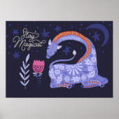 Magische Giraffe Folk Art Poster (Voorkant)