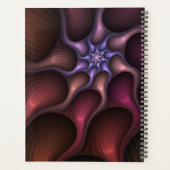 Magische glanzende abstracte gestreepte kleurrijke planner (Achterkant)