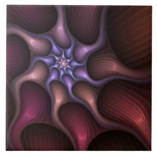 Magische glanzende abstracte gestreepte kleurrijke tegeltje