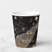 Magische glanzende gouden sterren en keh lampjes papieren bekers (Voorkant)
