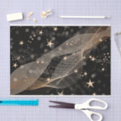 Magische glanzende gouden sterren en keh lampjes tissuepapier (Craft)