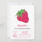 Magische Glitter Aardbei Birthday Kaart (Voorkant)