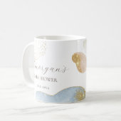 Magische Glitter Abstract Baby shower Monogram Koffiemok (Voorkant links)