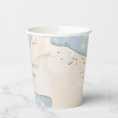 Magische Glitter Abstract Baby shower Monogram Papieren Bekers (Links)