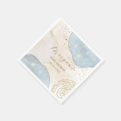 Magische Glitter Abstract Baby shower Monogram Servet (Hoek)