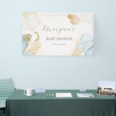 Magische Glitter Abstract Baby shower Monogram Spandoek (Beurs)