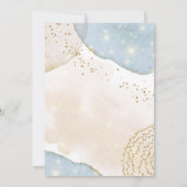 Magische Glitter Baby shower dank u kaart (Achterkant)