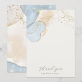 Magische Glitter Baby shower dank u kaart (Voorkant / Achterkant)