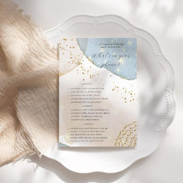 Magische Glitter Baby shower Telefoon Spel Kaart