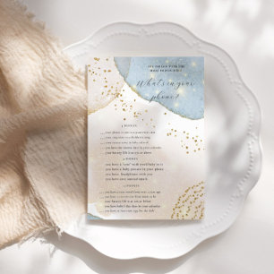 Magische Glitter Baby shower Telefoon Spel Kaart