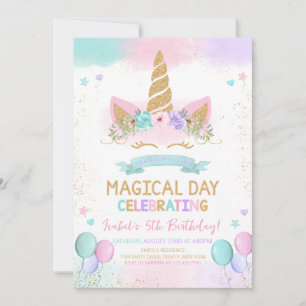 Magische Glitter Eenhoorn Verjaardag Kaart