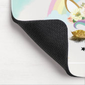 Magische glitter Unicorn, regenboog, sterren Muismat (Hoek)