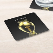 Magische gloeiende krijst in de kerk.gepersonalise kartonnen onderzetters (Schuin)