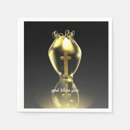 Magische gloeiende krijst in de kerk.gepersonalise servet