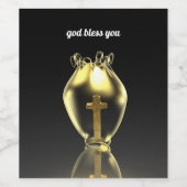 Magische gloeiende krijst in de kerk.gepersonalise wijn etiket (Enkel label)