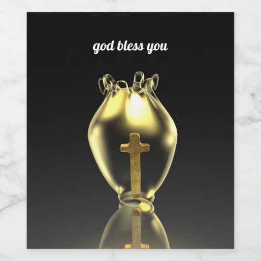 Magische gloeiende krijst in de kerk.gepersonalise wijn etiket (Enkel label)