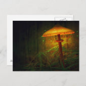 Magische gloeiende paddenstoel briefkaart (Voorkant / Achterkant)