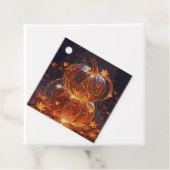 Magische gloeiende pompoen met Herfst herfstblader Bedankjes Labels (In situ)