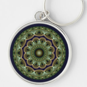 Magische glorieuze fractal glanzende patroon sleutelhanger