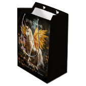 Magische Golden Forest Unicorn Fantasy Horse Medium Cadeauzakje (Achterkant Gekanteld)