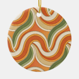 Magische golfpatroon keramisch ornament