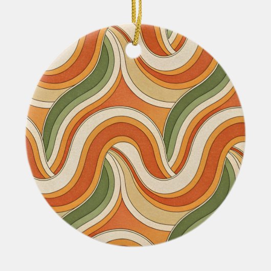 Magische golfpatroon keramisch ornament (Voorkant)