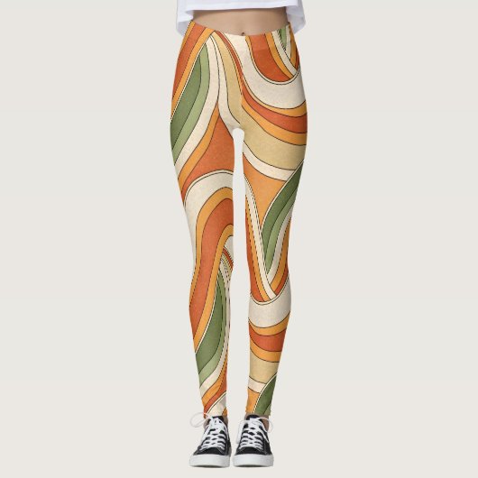 Magische golfpatroon leggings (Voorkant)