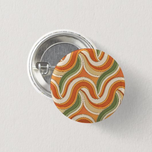 Magische golfpatroon ronde button 3,2 cm (Voorkant /achterkant)