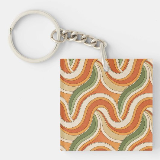 Magische Golfpatroon Sleutelhanger (voorkant)