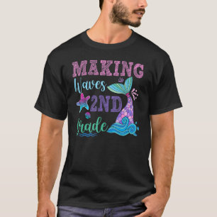 Magische golven 2e gradmermaïde, eerste van 2n t-shirt