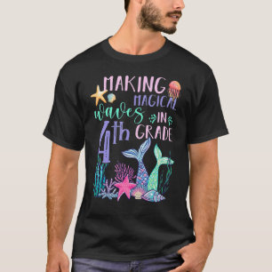 Magische golven maken in 4e gradenzeemeermin terug t-shirt