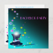 Magische Goochelhoed Uitnodiging Voor Afscheid Van (Voorkant / Achterkant)