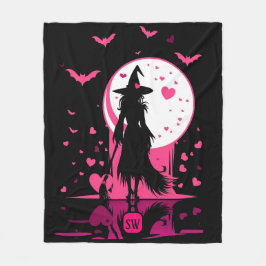 Magische gotische roze harten Be My Valentijn Witc Fleece Deken