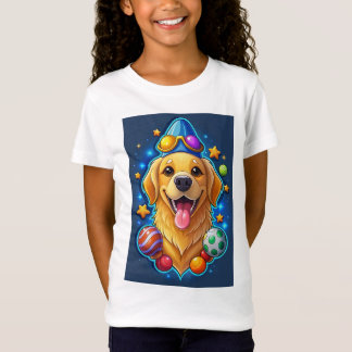 Magische Goud Retriever Puppy met Sterren T-shirt