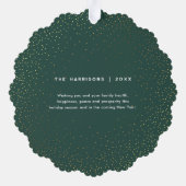 Magische gouden sneeuw | Kerstvakantie foto Ornament Kaart (Achterkant)