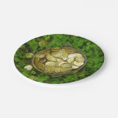 Magische goudpot met shamrocken! papieren bordje (Gekanteld)