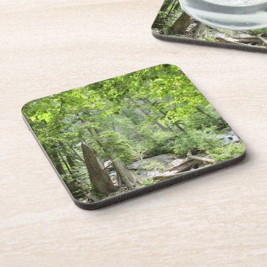 Magische Green Forest Scene. Bier Onderzetter (Linkerzijde)