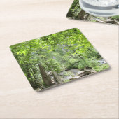 Magische Green Forest Scene. Kartonnen Onderzetters (Schuin)