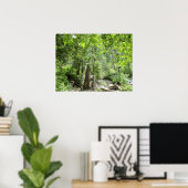 Magische Green Forest Scene. Poster (Thuiskantoor)