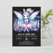 Magische grillige feeënverjaardag kaart (Staand voorkant)