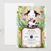 Magische grillige Koe Verjaardag Kaart (Voorkant / Achterkant)