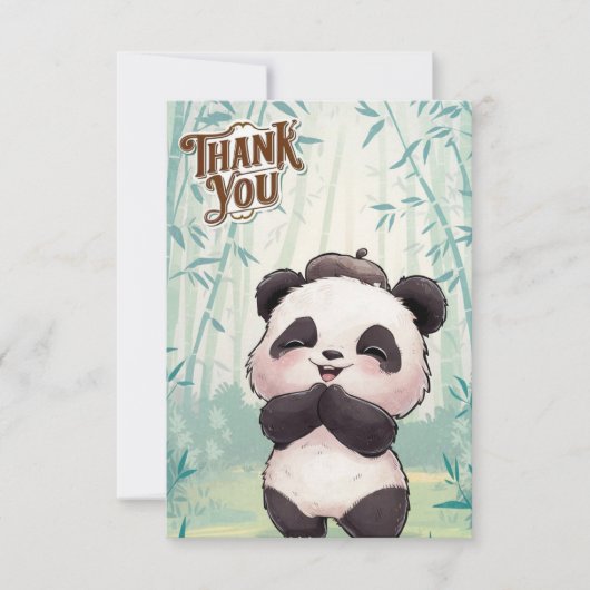 magische grillige panda bedankkaart (Voorkant)