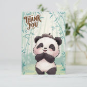 magische grillige panda bedankkaart (Staand voorkant)